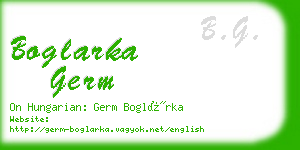 boglarka germ business card